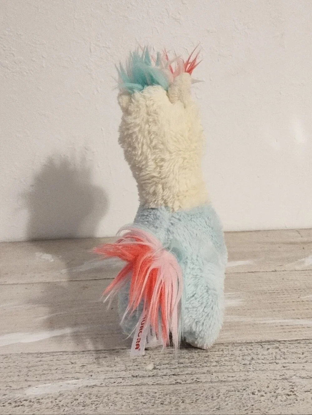 Aurora Cute alpaca plush Toy pink and light blue